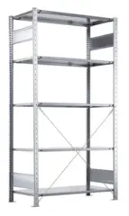 Gulvst&#229;ende, robust lagerreol B1300 x D400 x H2000 mm