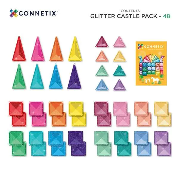 Connetix glitter sett 48 deler 