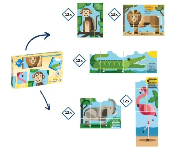 Bildekort dyr 60 deler 