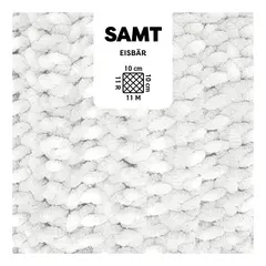 Chenillegarn hvit 100 g