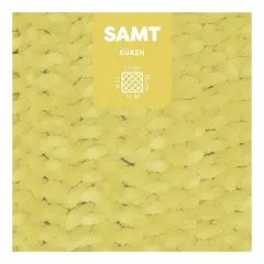 Chenillegarn gul 100 g