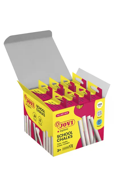 Kritt hvite 10 x 10 stk 