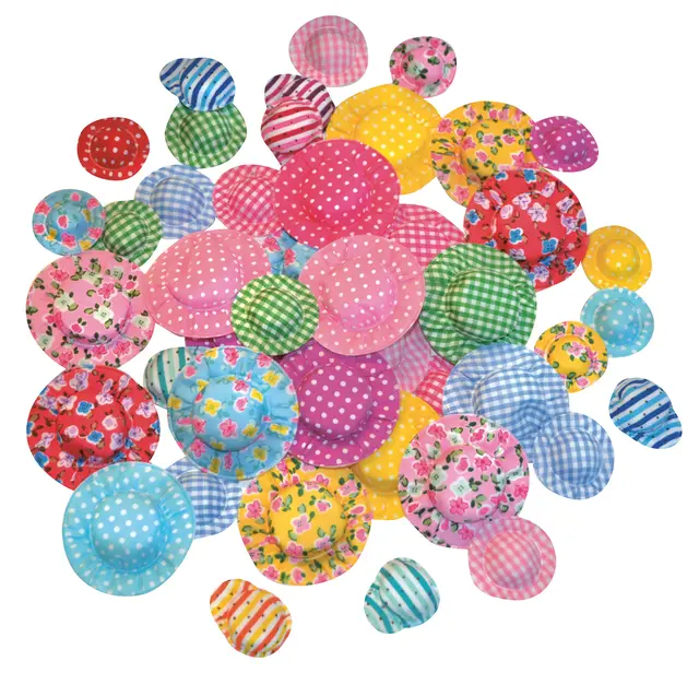 Hatter mix Ø34 mm, 50 stk 