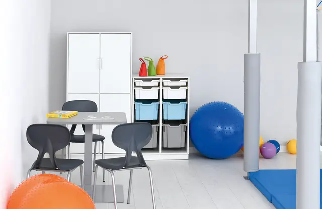 Quadro plastskuff stor lys blå B32 x D43 x H23 cm 