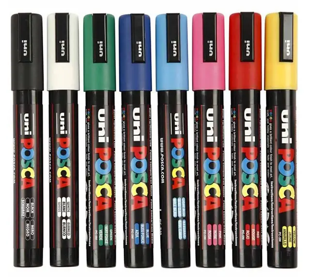 Posca tusj medium Ø2,5 mm, 8 stk 