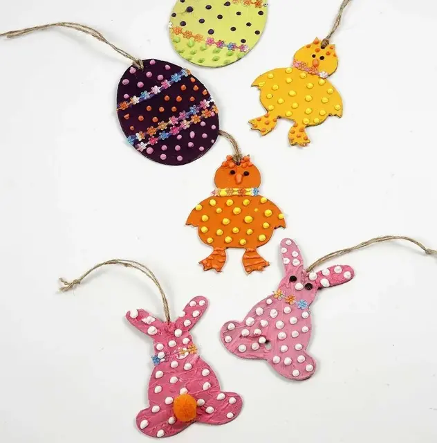 Påskeoppheng H10 cm, 6 stk 