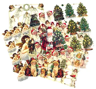 Glansbilder nisser og engler 30 ark