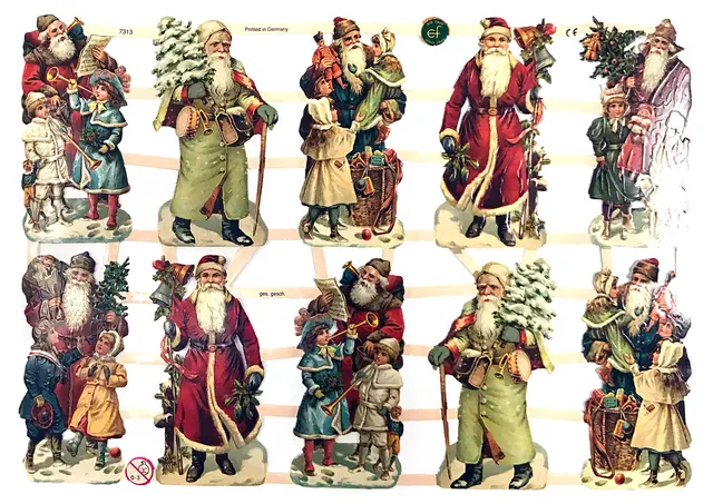 Glansbilder nisser og engler 30 ark 