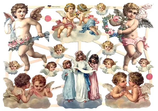 Glansbilder nisser og engler 30 ark 
