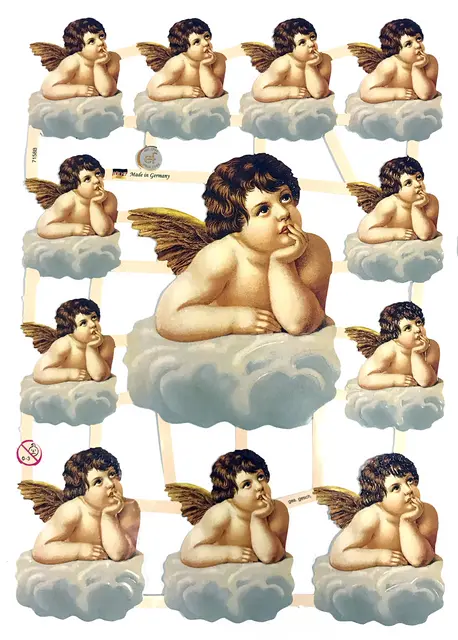 Glansbilder nisser og engler 30 ark 