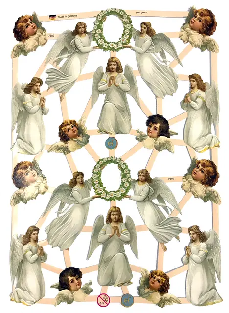 Glansbilder nisser og engler 30 ark 