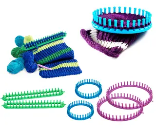 Quick Knit sett 6 deler, 4 runde og 2 avlange