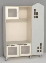 Kubus lesekrok m/oppbevaringskasser B118,5 x D46,6 x H159,5cm