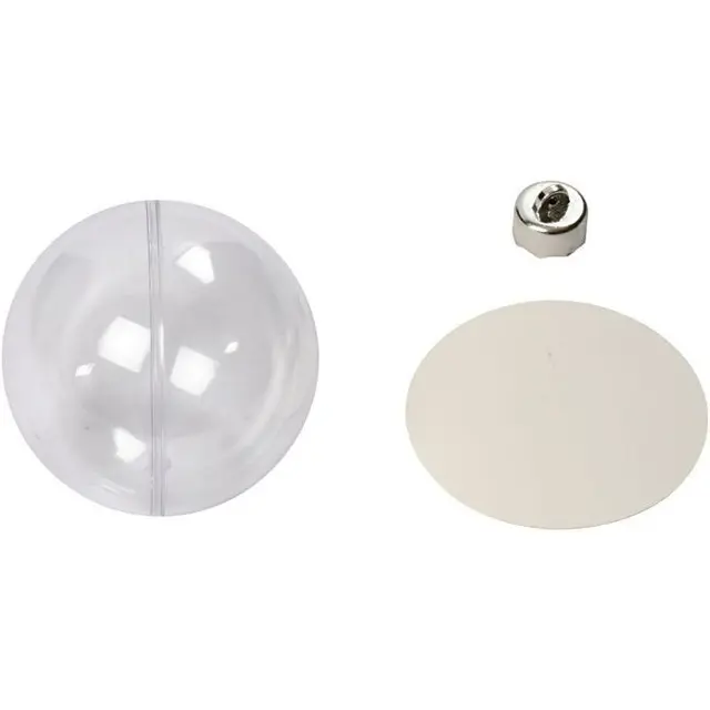 Julekuler delbare Ø8 cm, 5 stk 