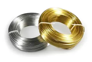 Aluminiumtråd gull Ø2 mm, 50 m 