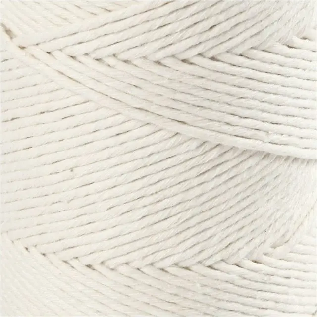 Macramè-snor råhvit L198 m 