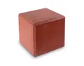 Støtdempende sittekube L40 x B40 x H40 cm, rød/brun