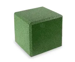Sitte- og balansekube L40 x B40 x H40 cm, grønn