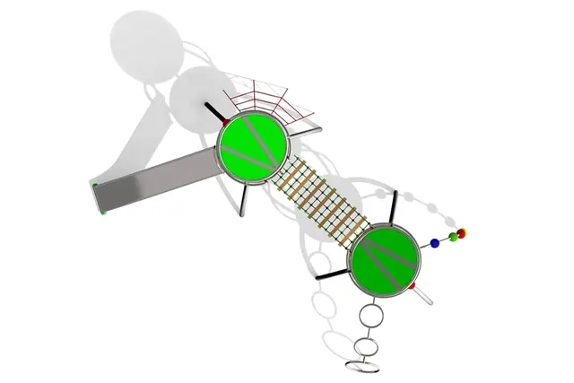 Saturn klatrestativ L682 x B411 x H333 cm 