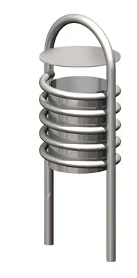 Papyrus avfallsdunk stål 30 l Ø51 x H150 cm 