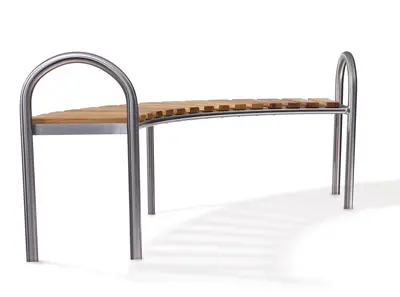Benk 90 placidu stål og tre 