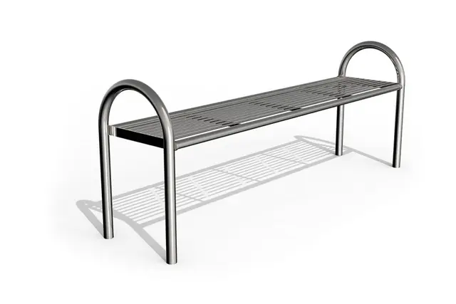 Placidu benk rustfritt stål L186 x B45 x H72 cm 