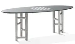 Mensa  bord med sjakkbrett L215 x B85 x H78 cm