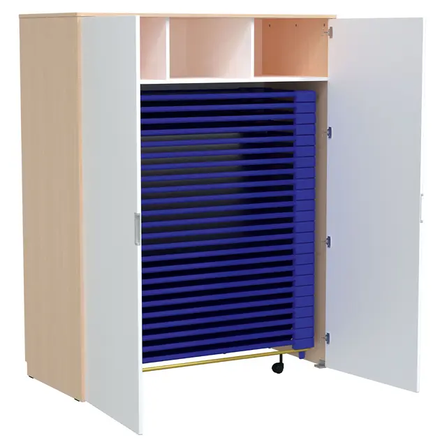 Fix skap for senger bjørk B148 x D70 x H188 cm 