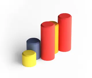 Stokker i gummi 3D Ø230 x H200-600 mm 5 stk