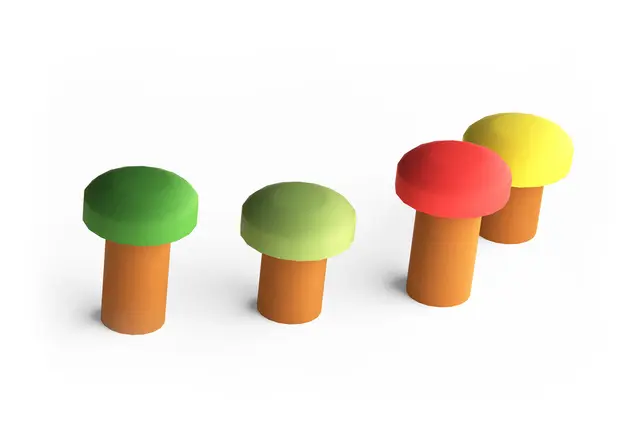 Sopper i gummi 3D Ø390 x H300-600 mm 4 stk 