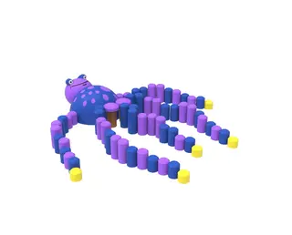 Blekksprut gummidyr 3D-figur L475x B480 x H85 cm