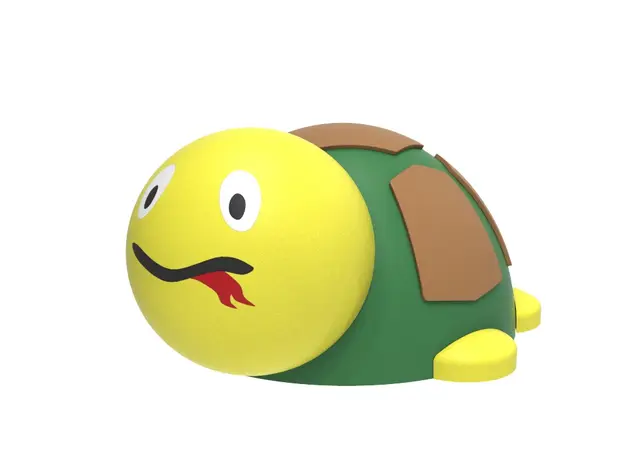 Skilpadde gummidyr 3D-figur L175 x B150 x H80 cm 