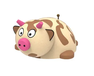 Ku gummidyr 3D-figur L182 x B150 x H82 cm