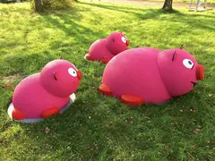 Gris gummidyr 3D-figur L197 x B150 x H81 cm