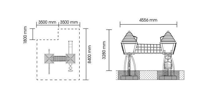 Silva 2 lekeapparat L520 x B485 x H340 cm 