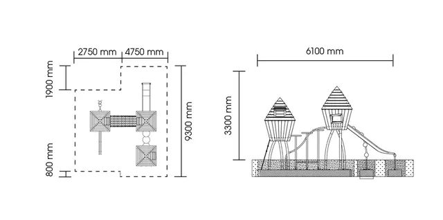 Silva 3 lekeapparat L440 x B630 x H340 cm 