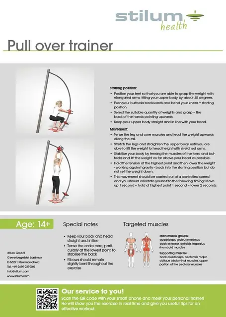 Pull over trainer L174 x B51 x H256 cm 