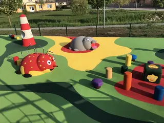 Drage gummidyr 3D-figur L270 x B150 x H115 cm