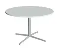 Pure søylebord hvit/sølv Ø120 x H72 cm