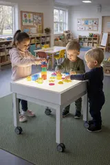 Lille Nord lysbord bjørk B63 x D63 x H60 cm