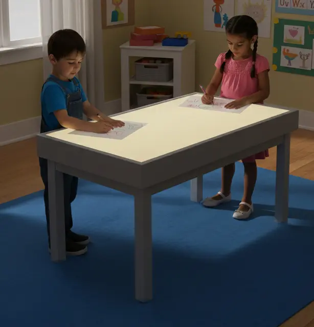 Store Nord lysbord bjørk B123 x D63 x H50 cm 