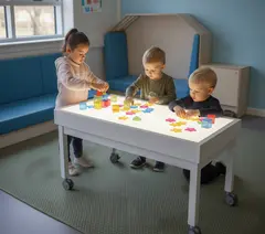 Store Nord lysbord hvit B123 x D63 x H50 cm