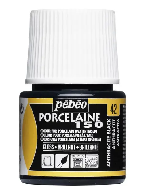 Porselensmaling sort 45 ml 