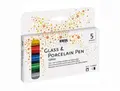 Porselensmalingstusj glitter Ø1-3 mm, 5 stk