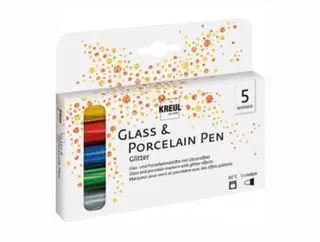 Porselensmalingstusj glitter Ø1-3 mm, 5 stk