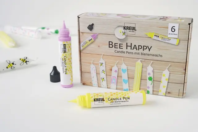 Lysvokspenner pastellfarger 6 stk 