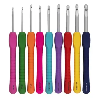 Heklenåler Easy Grip sett 9 stk