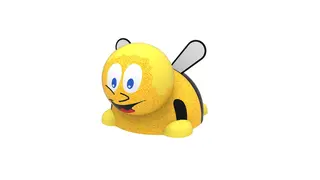 Mini bie gummidyr 3D-figur L112x B92 x H75 cm