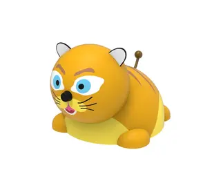 Mini katt gummidyr 3D-figur L129 x B90 x H74 cm