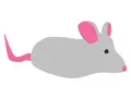 Mus gummidyr 2D-figur L63 x B30 cm